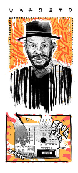 Waajeed Porträt Illustration von Brian Storm