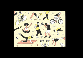 Park Illustration Postkarte von Brian Storm